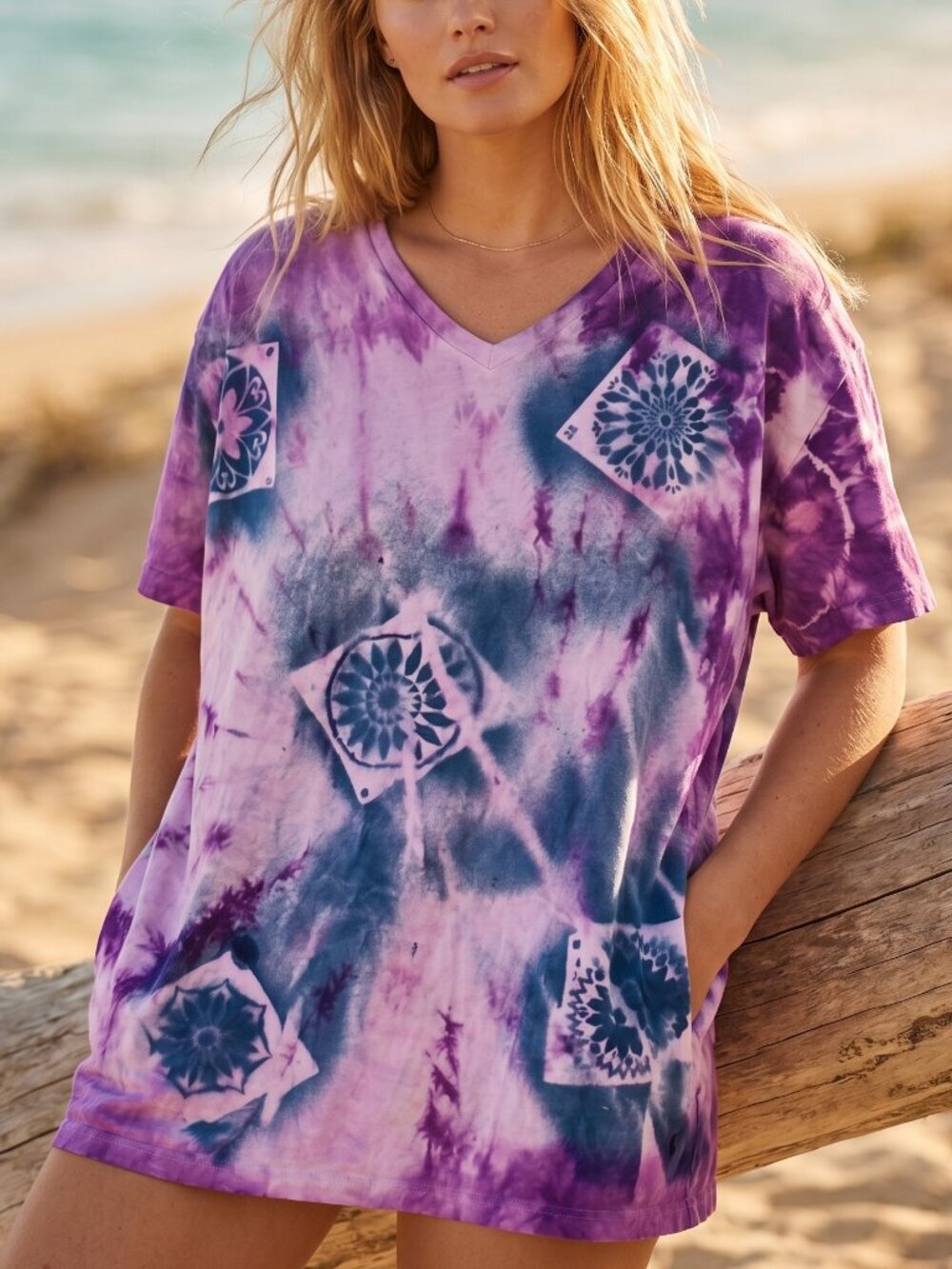 Polo Ralph Lauren Purple Size Large  Shirt Tee Shirt T-Shirt Tie Dyed